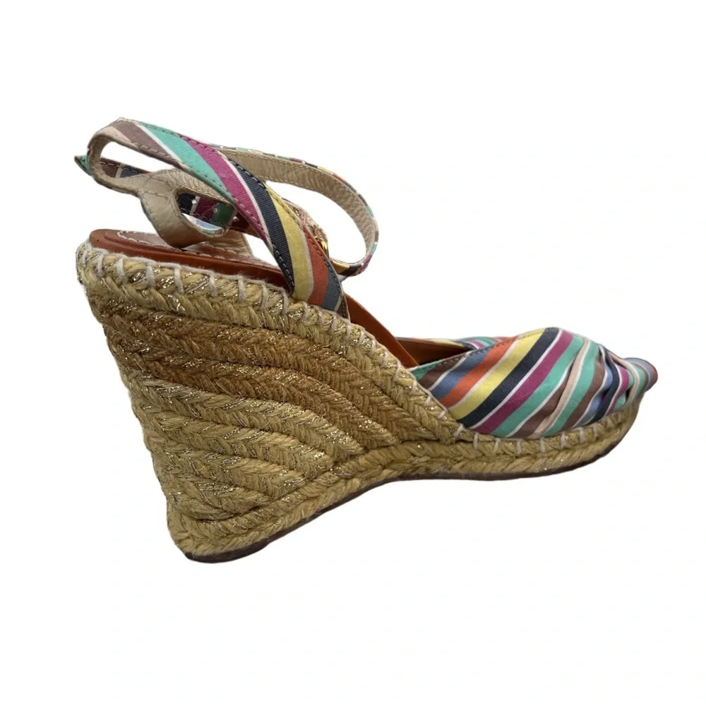Marc Jacobs Multicolor Striped Espadrilles with Gold Accent - Picture 4 of 6